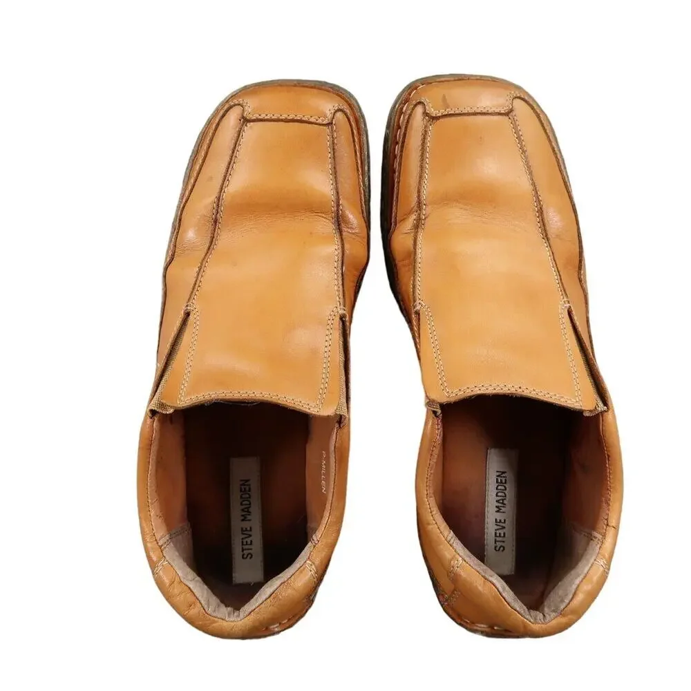 Steve Madden Shoes Mens 10 Slip On Loafer Classic Leather Casual Comfort Millen